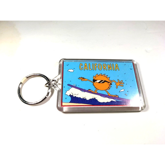 California Surfing Orange Sheep N Shine Keychain - Picture 2 of 5
